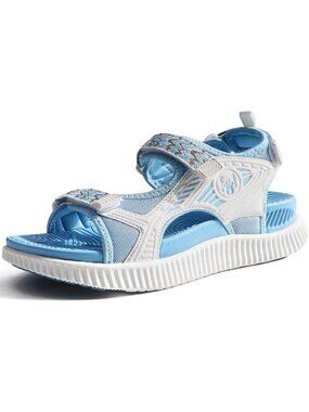 Women's Blue White Walking Sandals Summer Hiking Sport Recovery Chunky Shoe